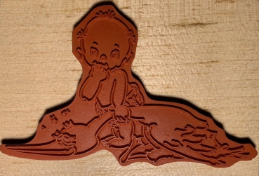Stempel Baby mit Storch